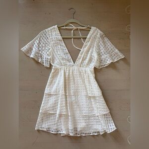 Show Me Your Mumu White Gingham Mini Dress